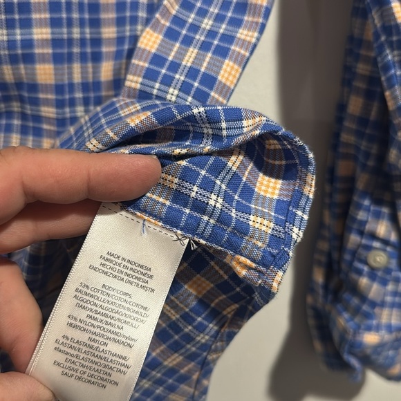 Ralph Lauren plaid button Down classic casual long sleeve shirt boys large 14 16 - Picture 4 of 4